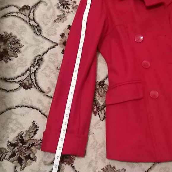 Beautiful Red Peacoat - Picture 11 of 11